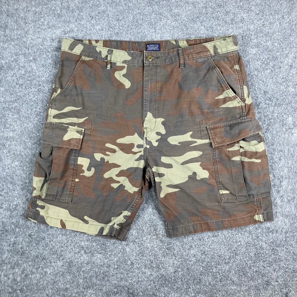 Sonoma Cargo Shorts Mens Size 40 Camo Brown Green Outdoor Utility Pockets